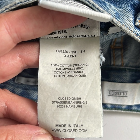 Closed X-Lent Boyfriend Tapered Leg Relaxed Fit Cropped Jeans Size 25 - Picture 9 of 9